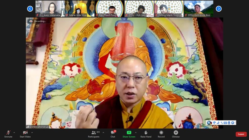 Dorzin Rinpoche teach on zoom