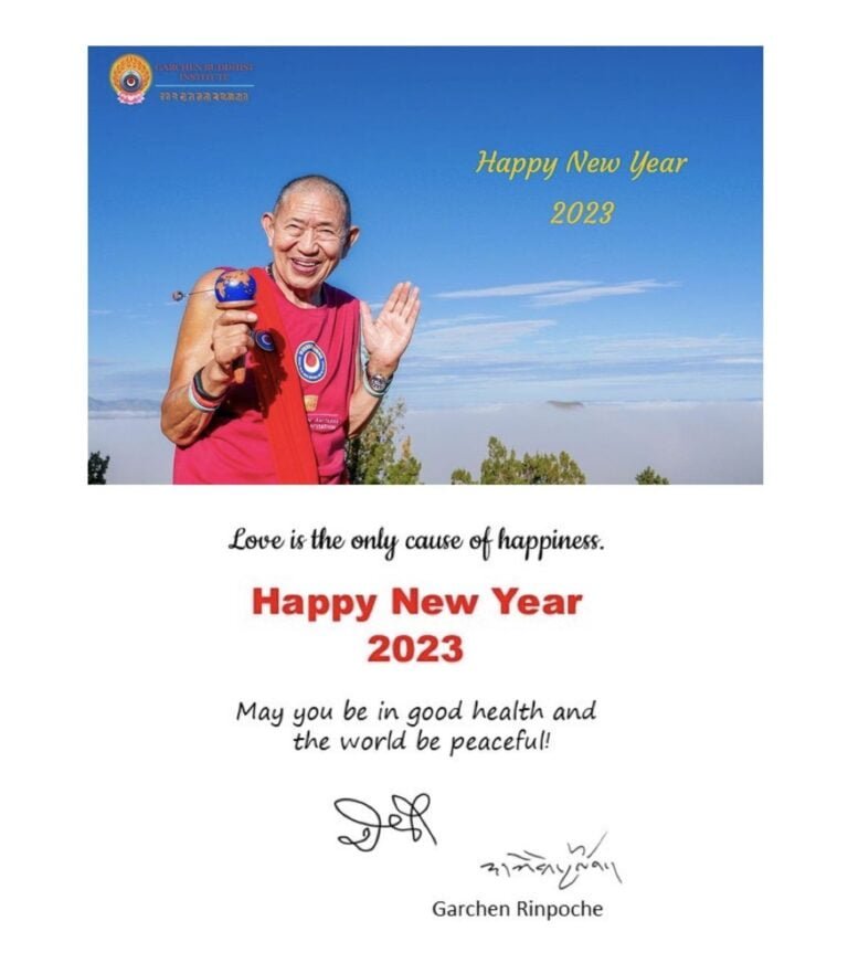 Garchen rinpoche new year 2023