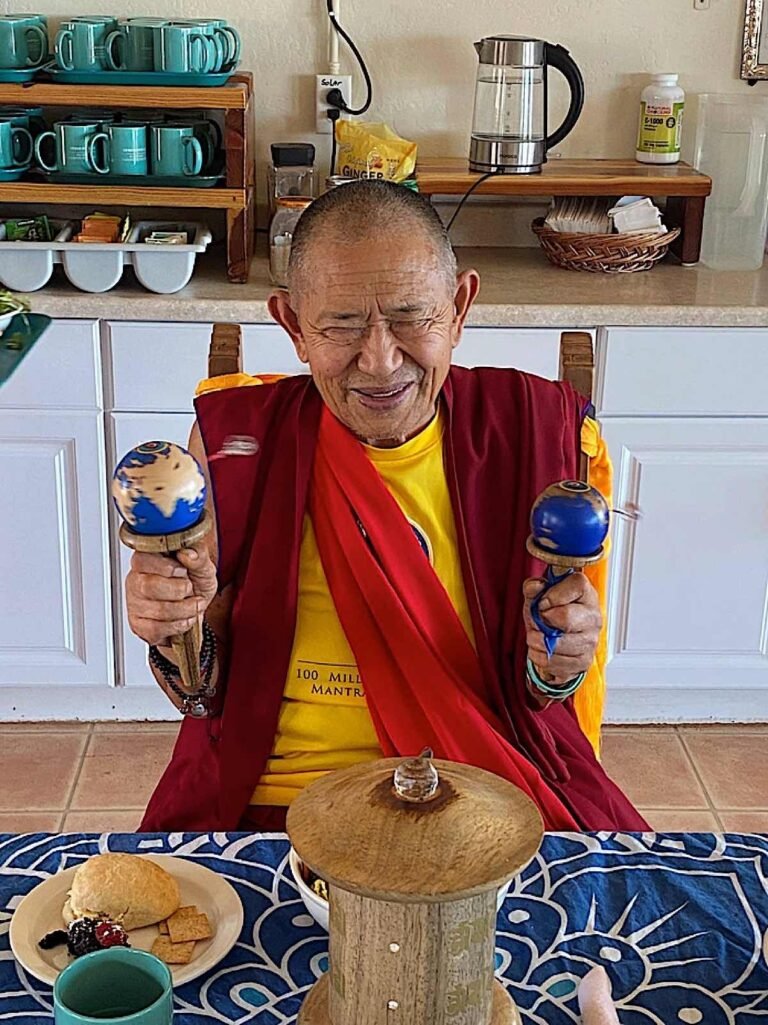 Garchen Rinpoche prayer wheels